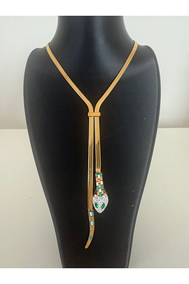 Çelik yılan kolye - 1