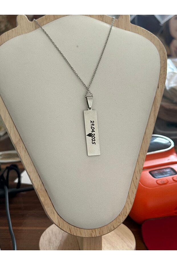 ÇELİK ÇİZGİSEL GÖZ KOLYE - 2