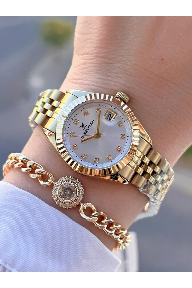 Steel Cord 30 Mt Water Resistant Women Wrist Watch+Bracelet Byn.13969.5