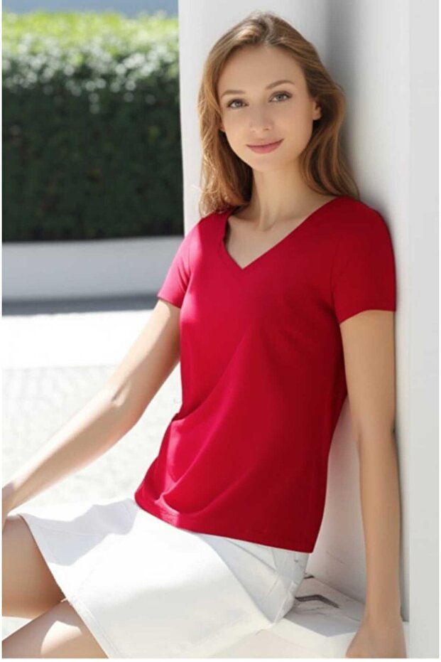 V-Neck Short Sleeve T-Shirt