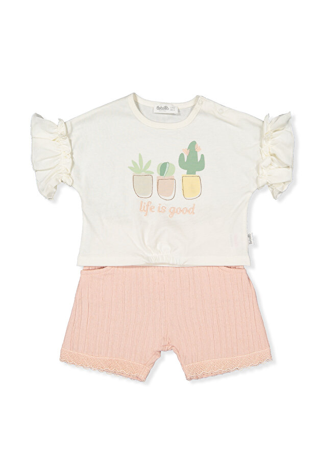 Woven Shorts 2-Piece Set (Classy Girl) K4816