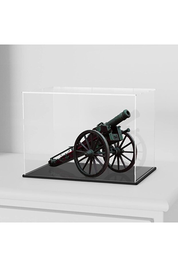 Acrylic Display Case, Large Display Acrylic Box, Clear Display Cases with Black Base 14.5x11x11 Inch - 1