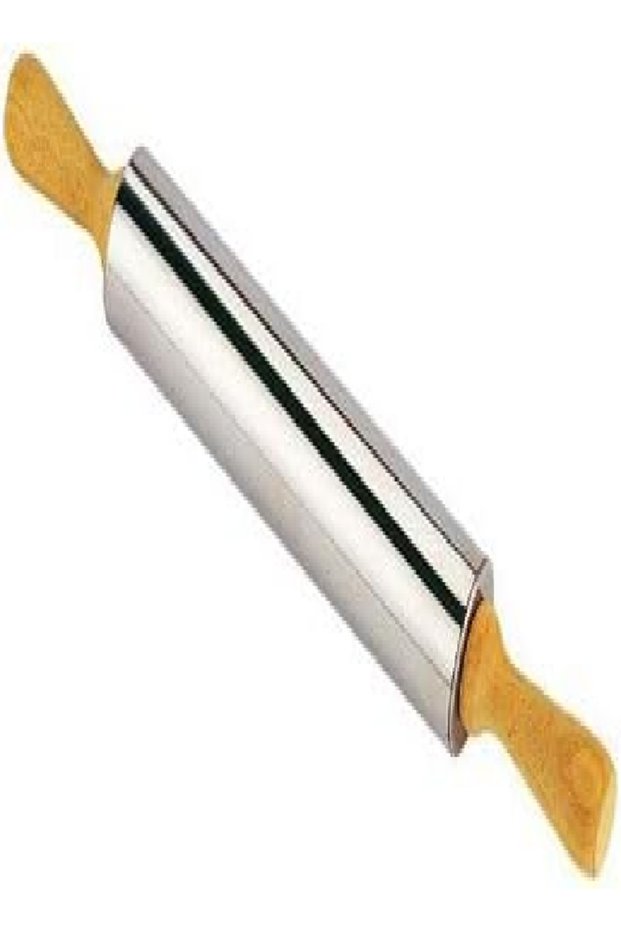 Delicia Stainless Steel Rolling Pin – 25 cm x 5 cm, Smooth Finish