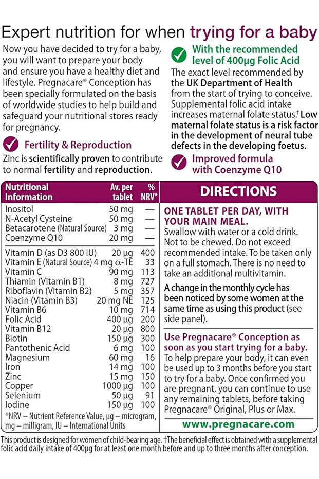 Vitabiotics Conception - 30 Tablets - 4