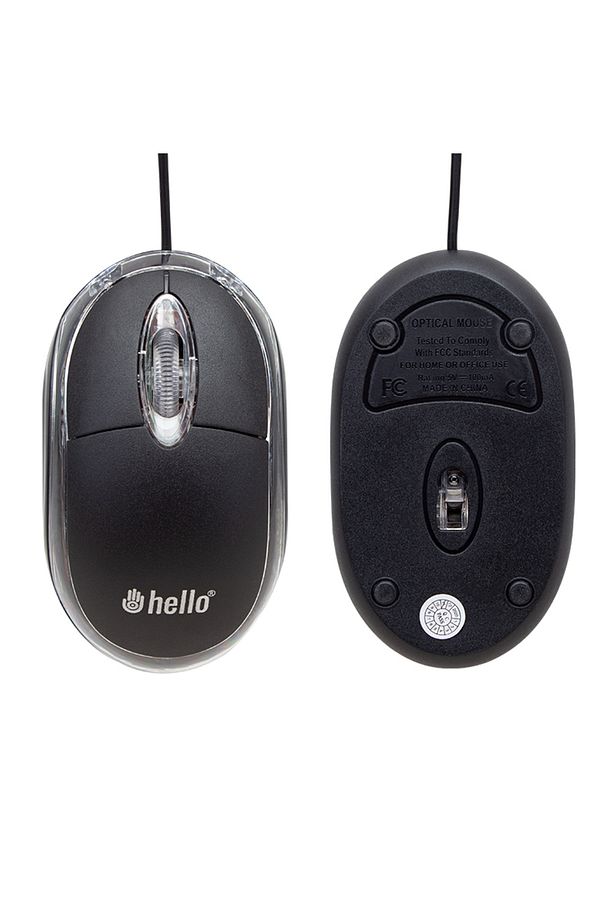 Tak Çalıştır 800 Dpı Kırmızı Optik Işıklı Kablolu Mouse 1.1 Metre Kablolu 3 Buton Tuşlu Mouse - 2