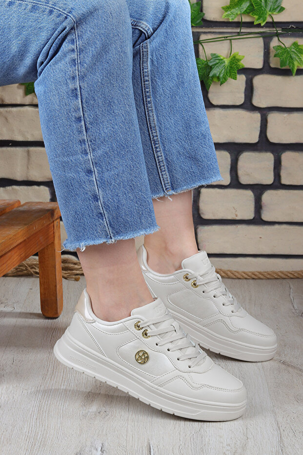 Emora Comfort Sole Women's Sneaker Shoes Beige