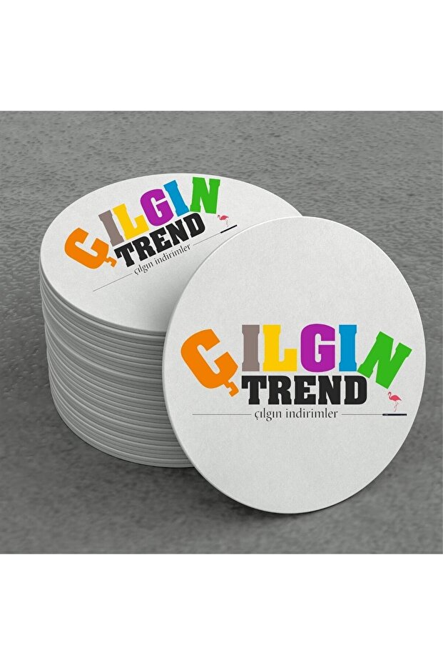 10 Pieces Round Wooden Coasters Special for the Firm
