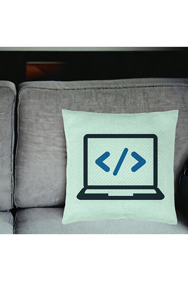 Pillowcase, Developer Pattern, 40x40 Cm, Mint Green - 3