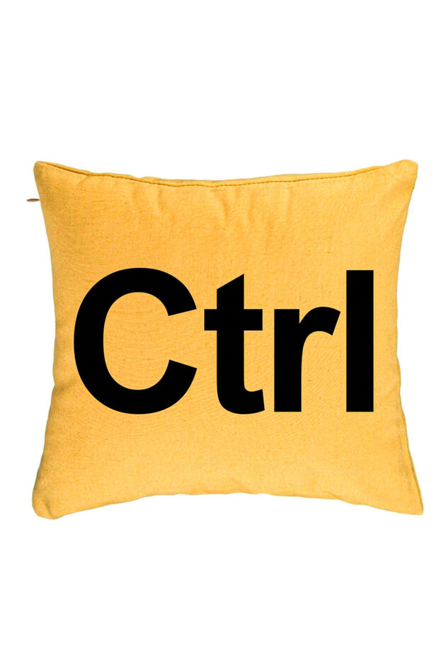 Pillowcase, Ctrl Pattern, 40x40 Cm, Yellow - 1