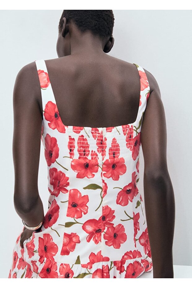 Evaze pamuklu elbise - 7