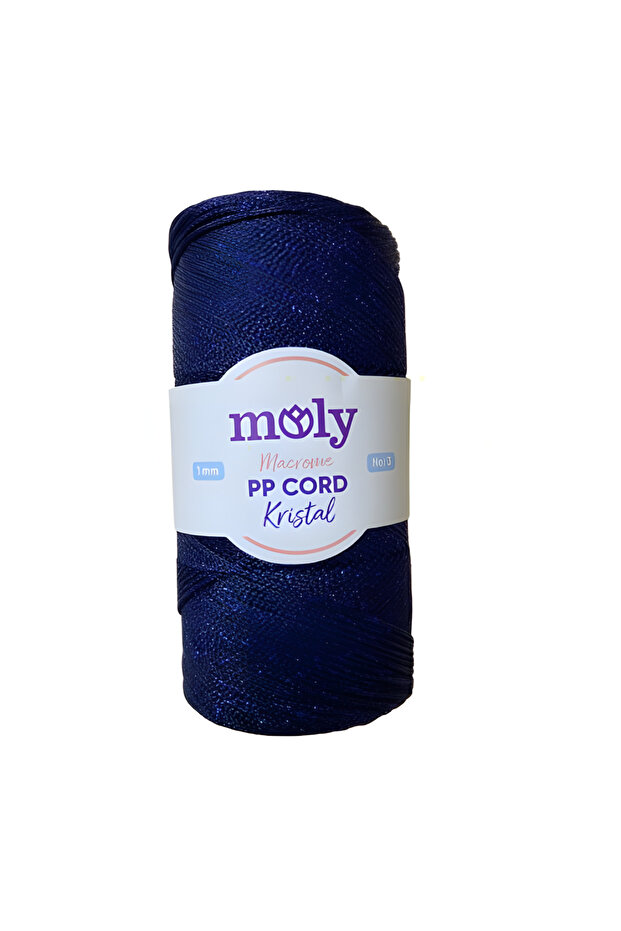 PP Cord Kristal Simli Polyester Makrome El Örgü İpi 200 gr - 1