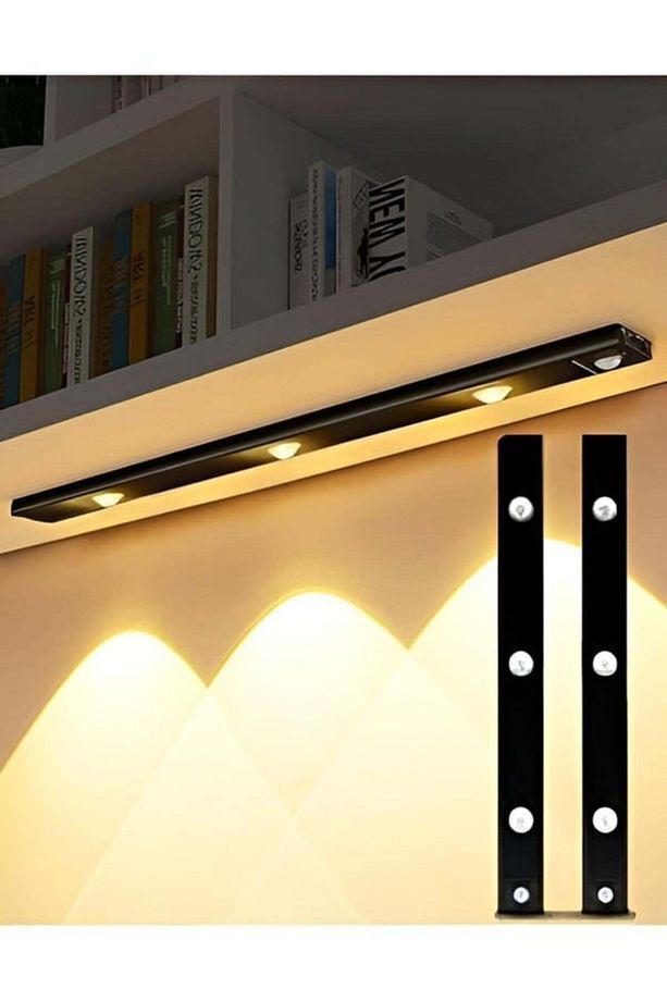 CT-2464 3W Bella Slim Cabinet Hareket Sensörlü Siyah Dimmerli LED Dolap Lambası Şık ve Pratik T - 1