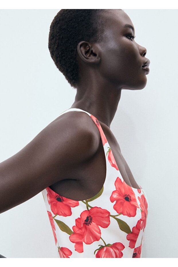 Evaze pamuklu elbise - 8