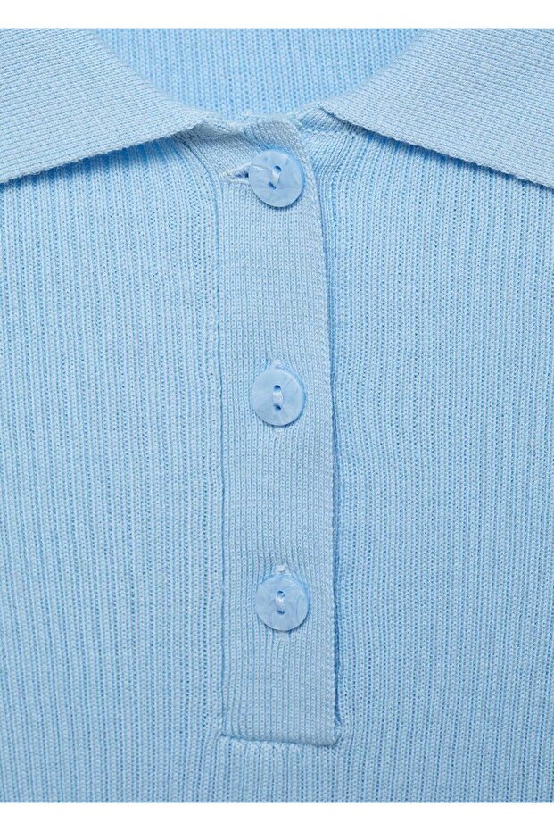 Polo yaka triko bluz - 7