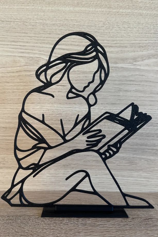 Kitap Severlere Dekoratif Biblo , İnce biblo , Otel Ev Ofis Duvar Süsü - 1
