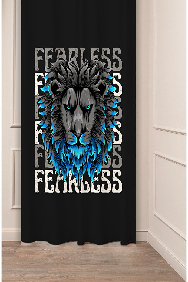 Lion Arslan King Sultan Leon Power Leo Special Design Digital Printed (Single Wing) Modern Stylish Background Curtain