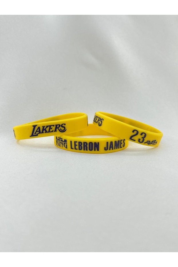 1Pcs Lebron James Los Angeles Lakers King Basketball Nba Bracelet (Yellow)
