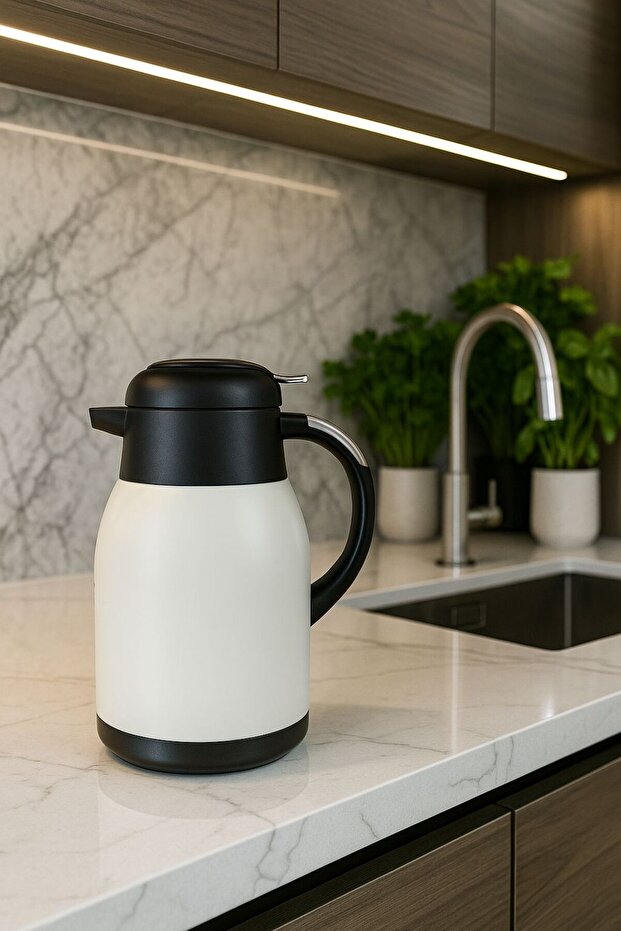 Pyro Titanyum Çift Katmanlı Çelik Gövde Tam Sızdırmaz Termos - 1