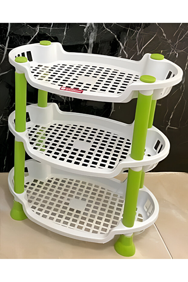 رفوف بلاستيكية لتخزين المطبخ - 1