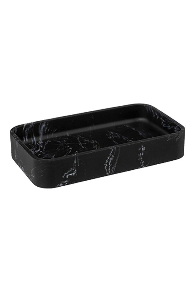 طبق صابون مستطيل الشكل بتصميم رخامي - 1