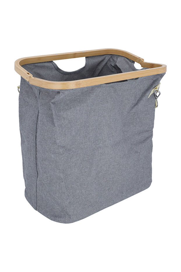 Saif Gallery Laundry Basket, 40.5 x 25 x 42 cm - Grey