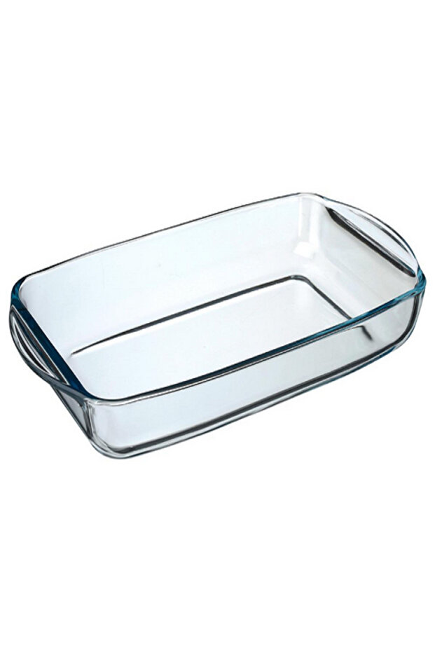 طبق خبز زجاجي مستطيل بتصميم أنيق - 1