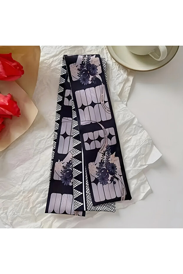 Design Scarf, Thin Neck Scarf, Bag Accessory