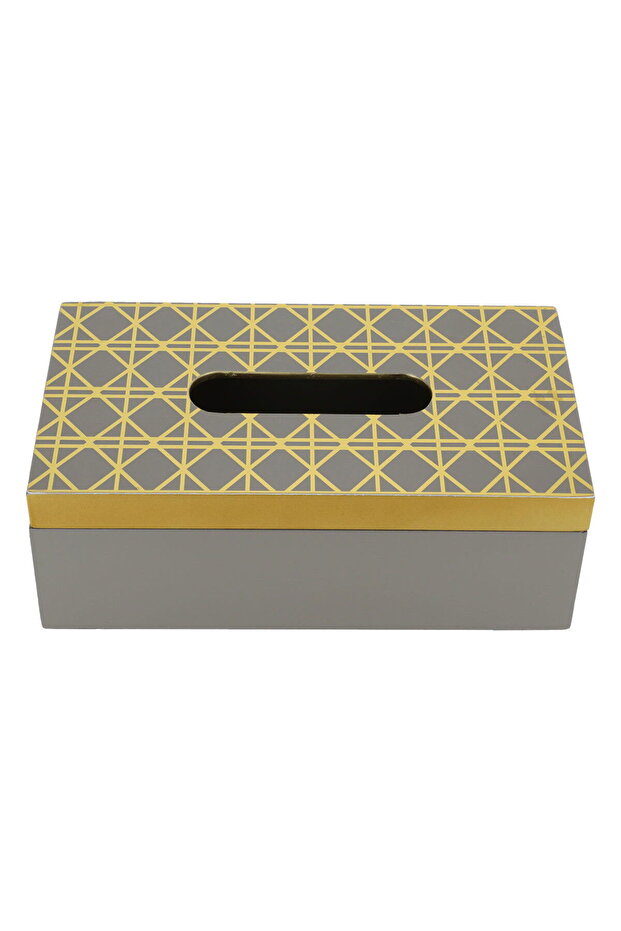 علبة مناديل بلاستيكية مستطيلة الشكل من معرض السيف - رمادي - 1