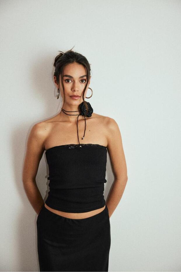 قميص قصير بدون حمالات - 4