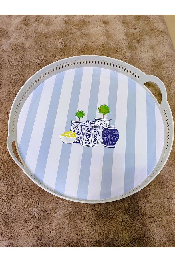 Carine Yuvarlak Örgü Tepsi - 38 cm - 4
