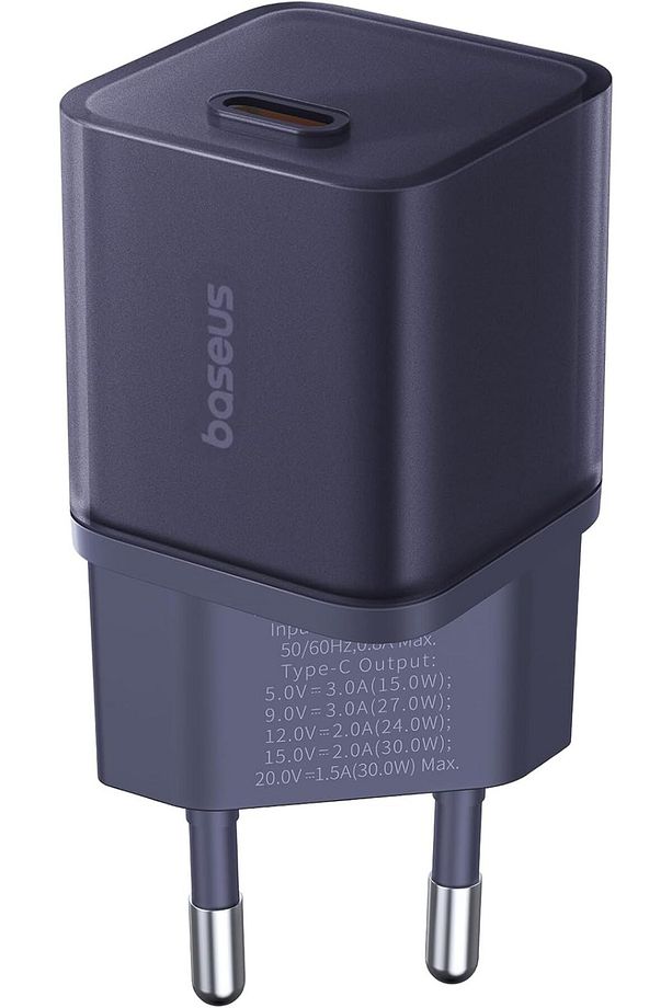 1C 30W GaN5 Mini Hızlı Ev Şarj Adaptörü - MOR - 4