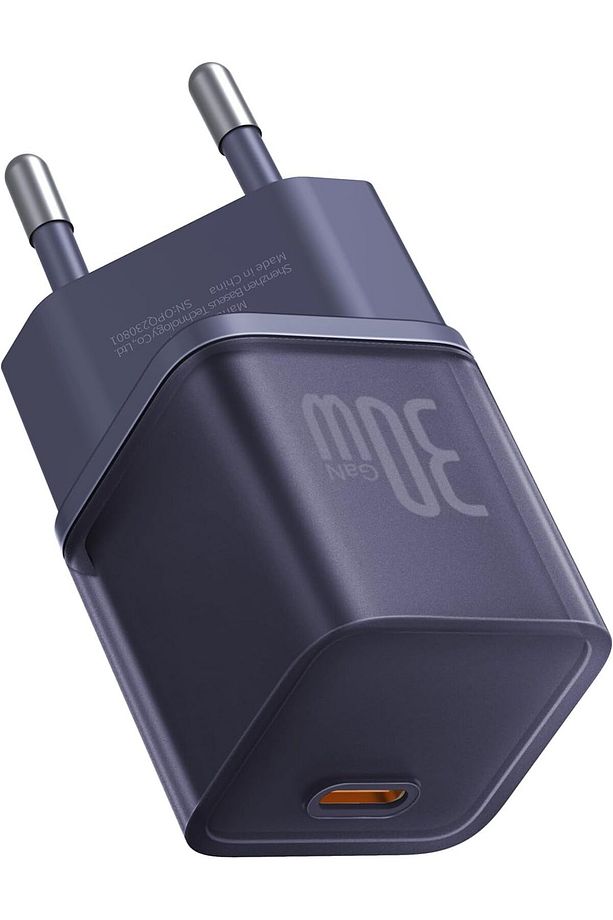 1C 30W GaN5 Mini Hızlı Ev Şarj Adaptörü - MOR - 5