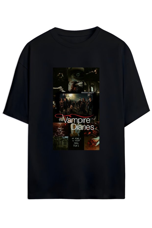 The Vampire Diaries Designed Unisex Oversize Cotton T-Shirt