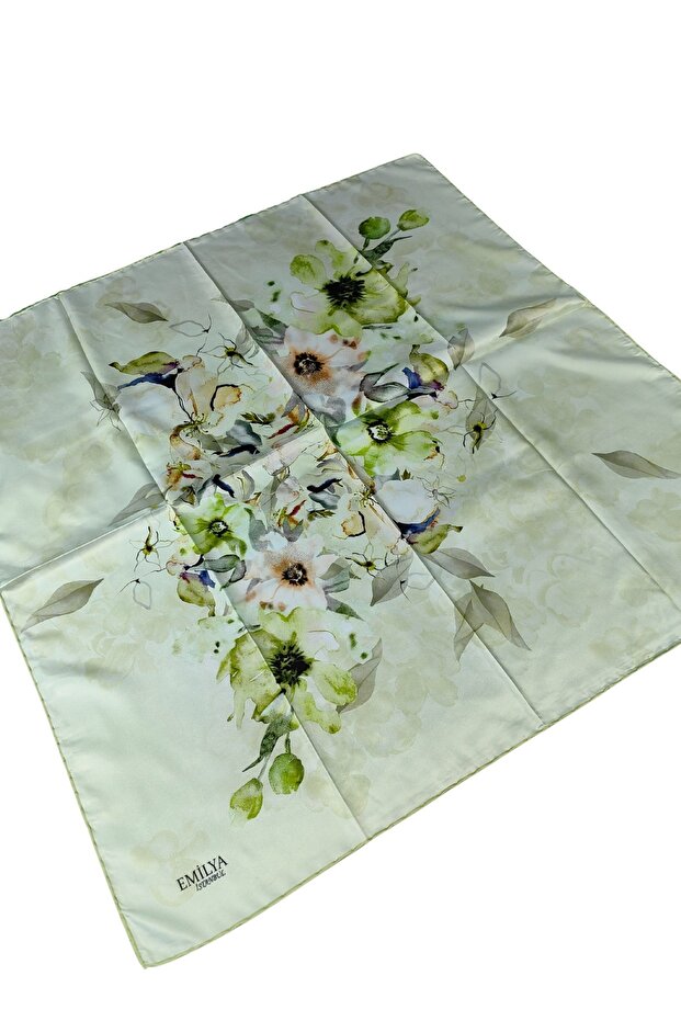 إميليا رايون وشاح منقوش بالزهور 90x90 سم