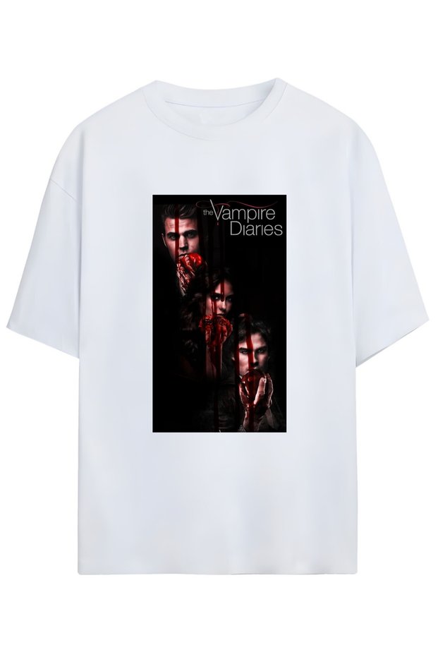 The Vampire Diaries Designed Unisex Oversize Cotton T-Shirt