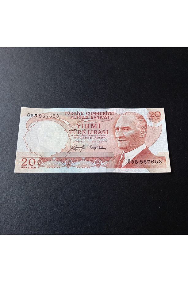 399636856c0919d0c2 6.Emisyon 3.Tertip G55 Serisi Çil 20Lira Eski kağıt para - 2