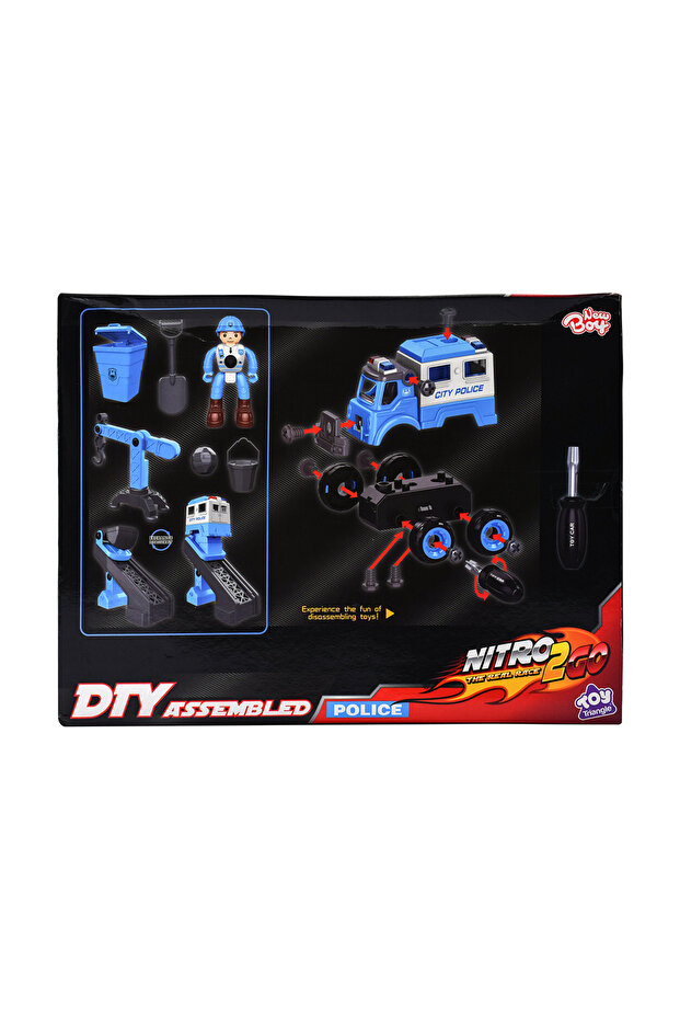 مجموعة تجميع سيارات الشرطة من Nitro2Go (11 قطعة) - 3