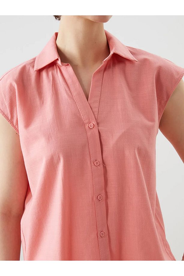 LCWAIKIKI Classic Pembe Regular Fit Kadın Gömlek - 3