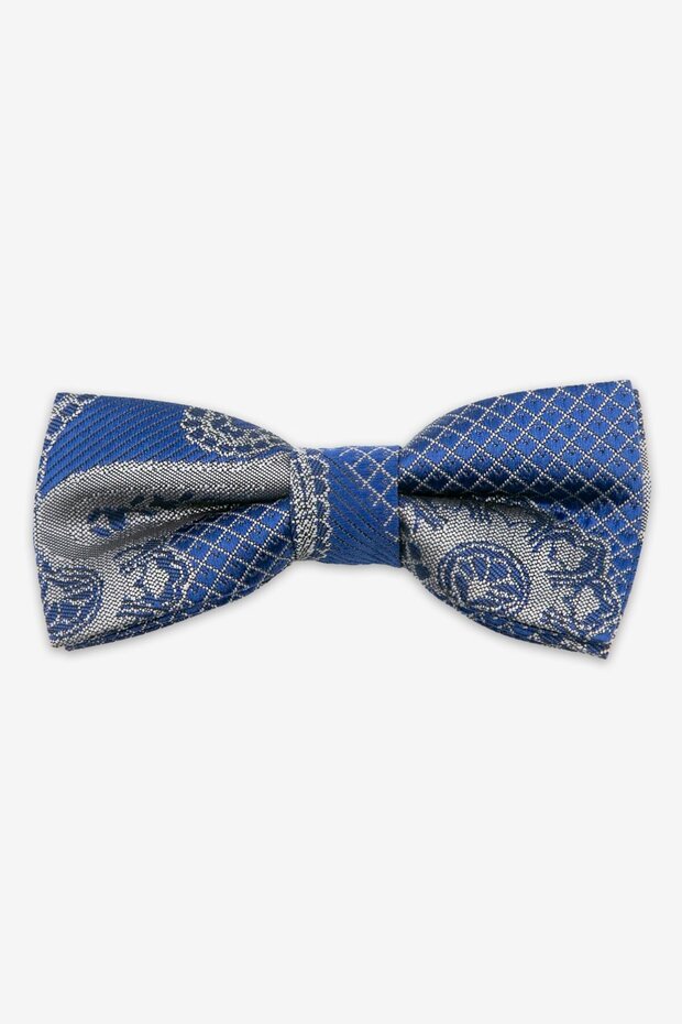 Boy's Patterned Bow Tie - Cobalt Blue (4X9 cm) 2-13 Years