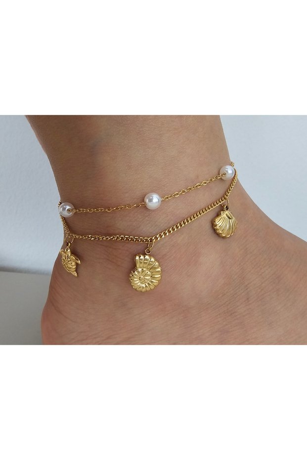 Women's Steel Tarnish-Free Sea-Inspired Charming Figure Anklet