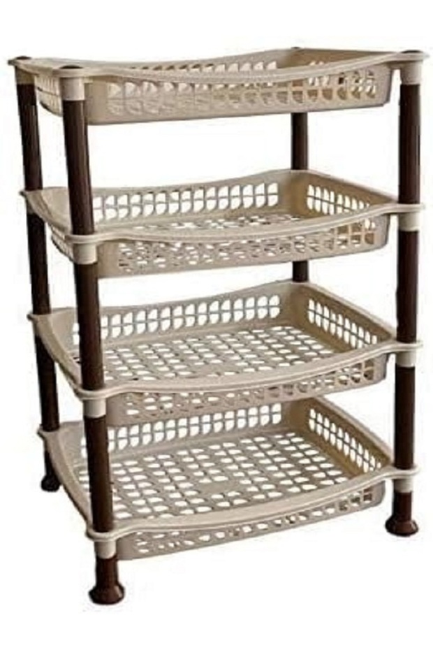 رف تخزين بلاستيكي متعدد الأغراض بأربع طبقات - 1