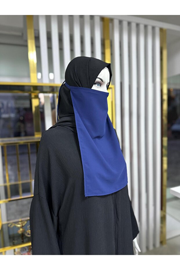 الوشاح الداخلي مستطيل باللون الأزرق النيلي - 3