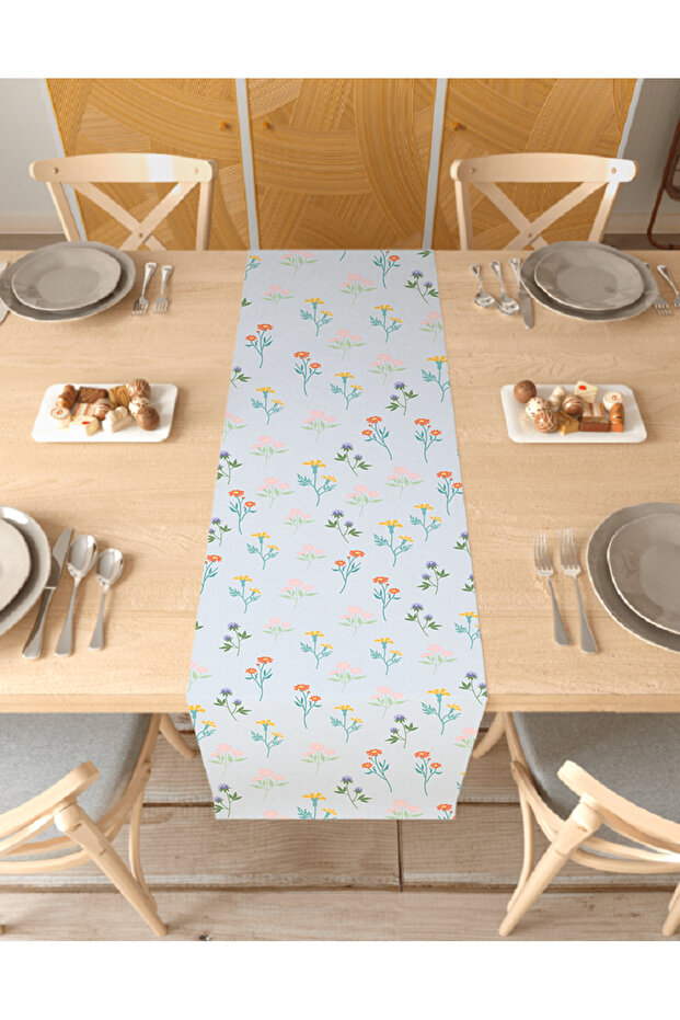 Flower Bohemian Patterned Special Design Runner Digital Printed Decorative Tablecloth Modern Home Decoration