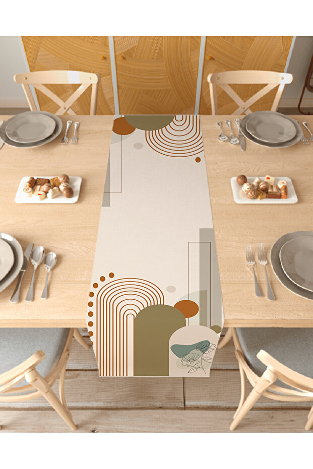 Flower Bohemian Patterned Special Design Runner Digital Printed Decorative Tablecloth Modern Home Decoration