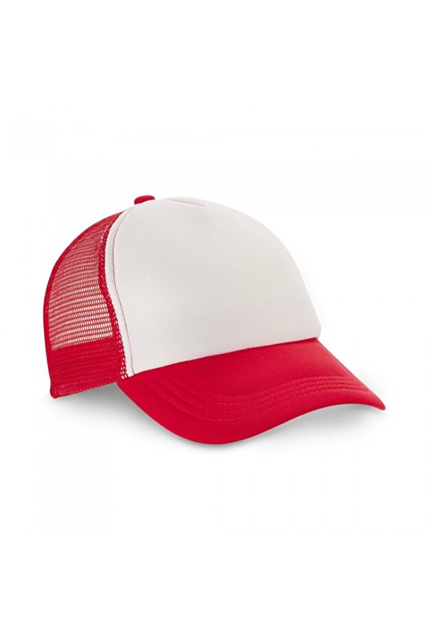 Polyester and mesh cap with adjustable plastic closure - 1