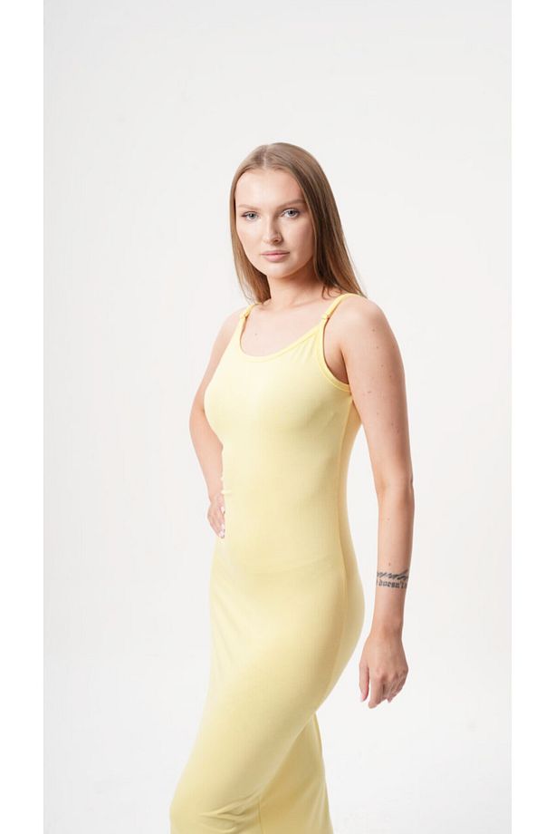 Femmes Dolce Soft Sarı Elbise - 2