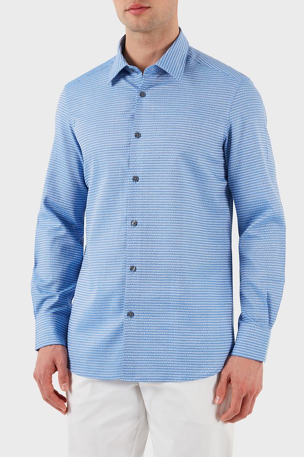 % 100 Pamuk Regular Fit Düğmeli Uzun Kollu Gömlek Erkek GÖMLEK EM001537 AF14341 F9060 - 4