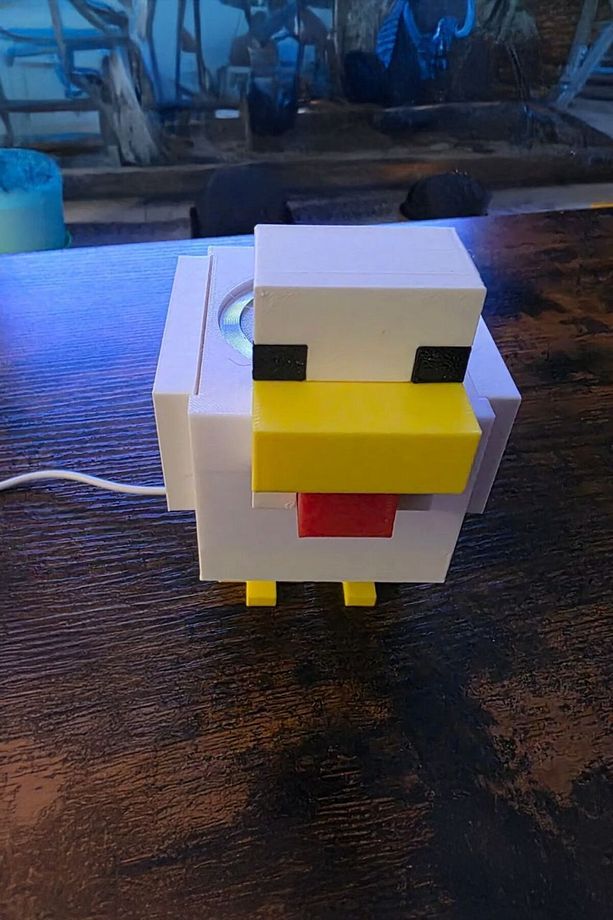 Minecraft Creeper ve Tavuk Tasarımlı Gece Lambası - 3