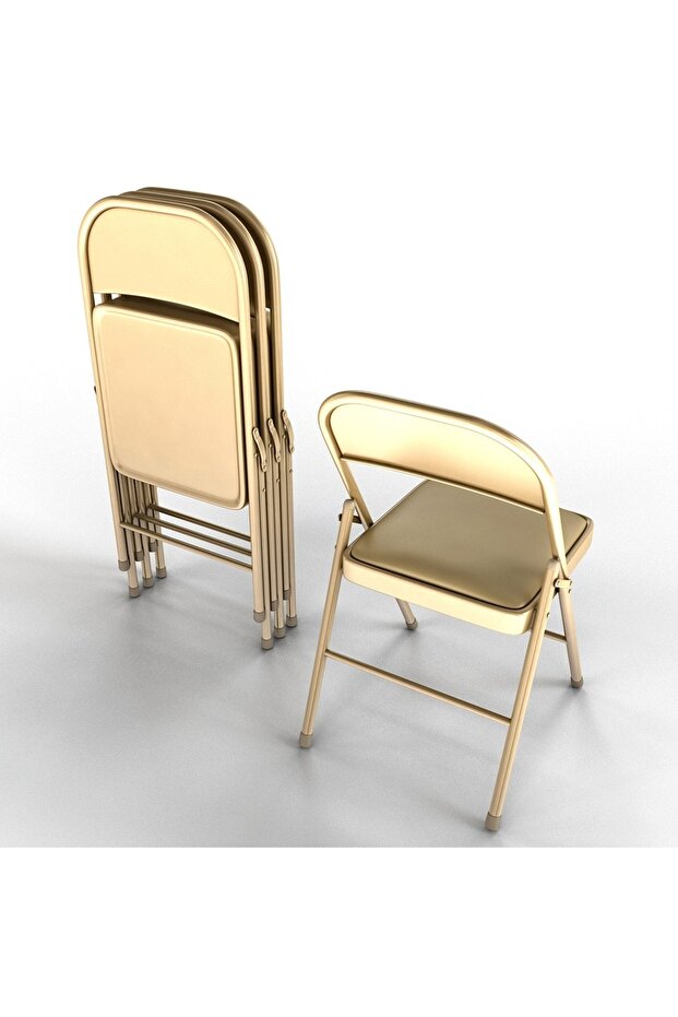 كرسي قابل للطي بإطار معدني - 3