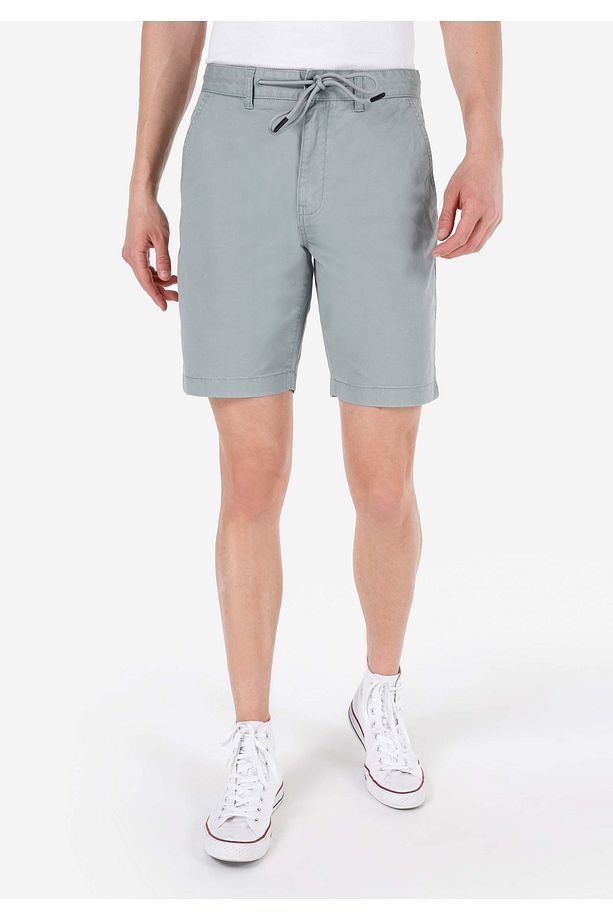 Regular Fit Orta Bel Düz Erkek Yeşil Şort - 4